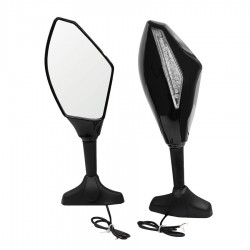 Espelhos retrovisores de luz de sinal de volta de motocicleta LED para Yamaha Yzf Fzr 600 1000 R1 R6 FZ1 FZ6