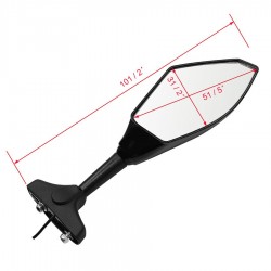 LED motorcycle turn signal light rearview mirrors for Yamaha Yzf Fzr 600 1000 R1 R6 FZ1 FZ6Mirrors