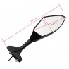 LED motorcycle turn signal light rearview mirrors for Yamaha Yzf Fzr 600 1000 R1 R6 FZ1 FZ6Mirrors