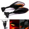 Espelhos retrovisores de luz de sinal de volta de motocicleta LED para Yamaha Yzf Fzr 600 1000 R1 R6 FZ1 FZ6