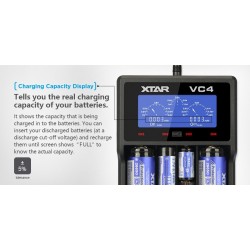 XTAR VC4 battery charger 20700 18650 21700 14650 17335 17670 18490 10440 14500 16340 17500 18350 18500 18700 22650 25500 3265...