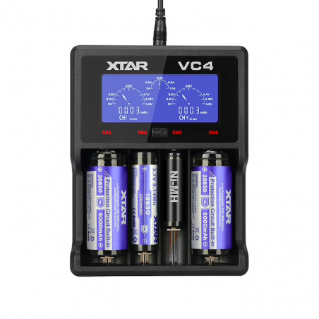 Carregador de bateria XTAR VC4 20700 18650 21700 14650 17335 17670 18490 10440 14500 16340 17500 18350 18500 18700 22650 25500 3
