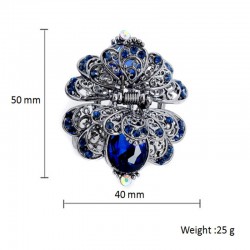 Crystal flower & butterfly - vintage hair clipHair clips