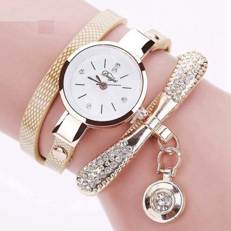 pulseira vintage relógio de quartzo cristal