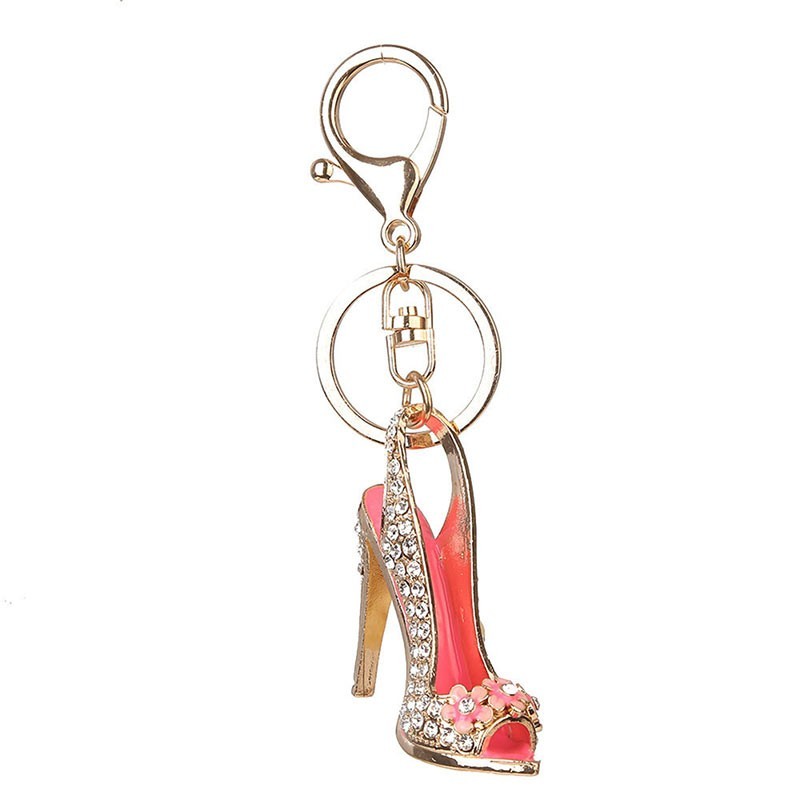 Sapato de salto alto cristal - chaveiro