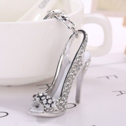 Sapato de salto alto cristal - chaveiro