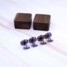 Cufflinks redondos de madeira vintage