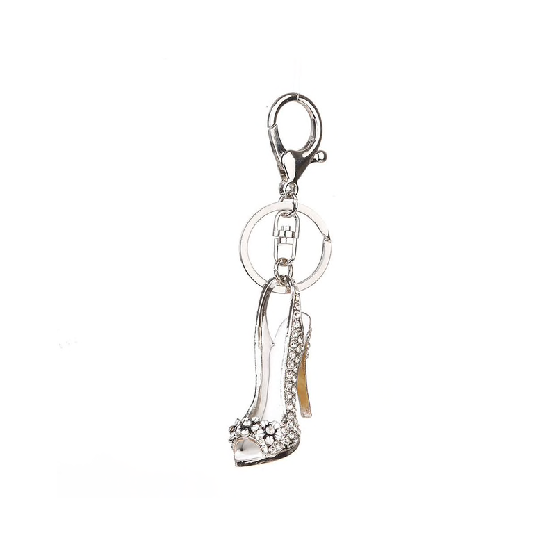 Sapato de salto alto cristal - chaveiro