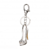 Sapato de salto alto cristal - chaveiro