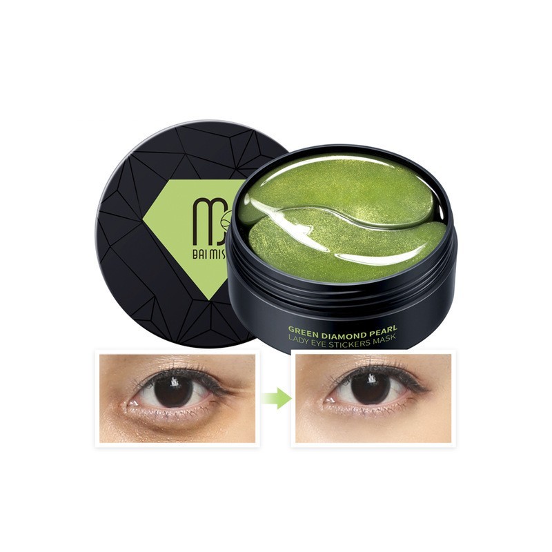 Colágeno pérola diamante gel patches anti-rugas rosto e máscara ocular