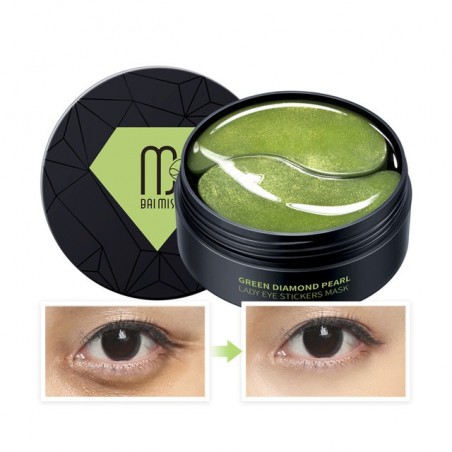 Colágeno pérola diamante gel patches anti-rugas rosto e máscara ocular