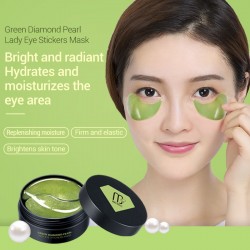 Colágeno pérola diamante gel patches anti-rugas rosto e máscara ocular