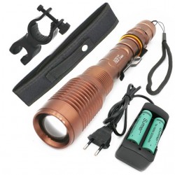 9000lm T6 L2 conduziu a lâmpada de luz de bicicleta de tocha zoomable