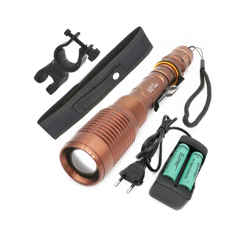 9000lm T6 L2 conduziu a lâmpada de luz de bicicleta de tocha zoomable