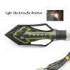 Motocicleta - "trotinette" LED acender luz de sinal com seta 4 pcs