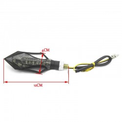 Motocicleta - "trotinette" LED acender luz de sinal com seta 4 pcs