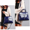 Elegante conjunto de saco de couro brilhante de 3 peças