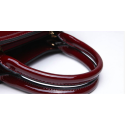 Elegante conjunto de saco de couro brilhante de 3 peças