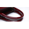 Elegante conjunto de saco de couro brilhante de 3 peças