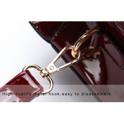 Elegante conjunto de saco de couro brilhante de 3 peças