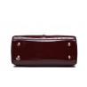 Elegante conjunto de saco de couro brilhante de 3 peças