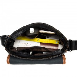 Bolsa de couro genuíno e crossbody
