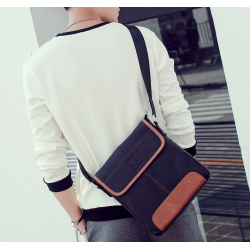 Bolsa de couro genuíno e crossbody