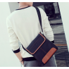 Bolsa de couro genuíno e crossbody