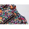 Design floral multicolor casaco curto elegante