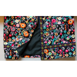 Design floral multicolor casaco curto elegante