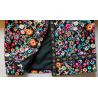 Design floral multicolor casaco curto elegante