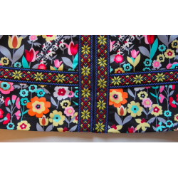 Design floral multicolor casaco curto elegante