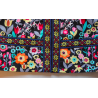 Design floral multicolor casaco curto elegante