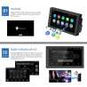 Android 9 - DIN-2 car radio - 7'' touch screen - GPS - Bluetooth - FM - WIFI -MP3 - MirrorlinkRadio