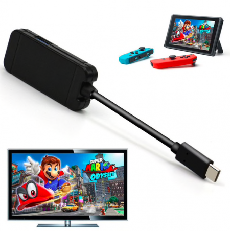 Nintendo Switch USB type C adapter charging dock USB 3.0 HD TV HDMI converter cable transferSwitch