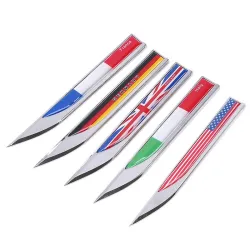 Alemanha - Itália - Inglaterra - França - EUA - Sueco - Bandeira do Canadá - metal autocolante - 2 peças