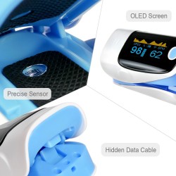 Digital finger pulse oximeter - heart beat meter - with LCD displayBlood pressure meters