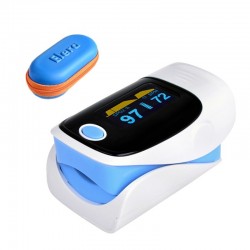 Digital finger pulse oximeter - heart beat meter - with LCD displayBlood pressure meters