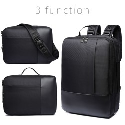 3 modo função mochila nylon saco de ombro impermeável