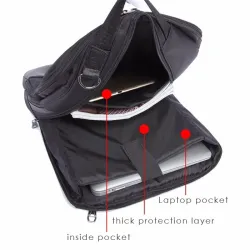3 modo função mochila nylon saco de ombro impermeável