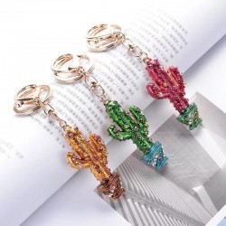 Crystal cactus keychain keyringKeyrings