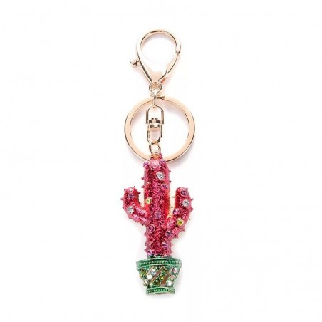 Crystal cactus keychain keyringKeyrings