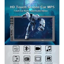 Bluetooth car radio - DIN 2 - 7'' Inch LCD touch screen - MP3-MP5 player - USB - MirrorLinkDin 2