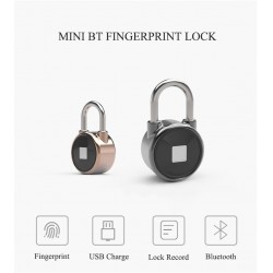 Cadeado com proteção de impressão digital - Entrada sem chave inteligente - à prova de intempéries - para Android & iOS