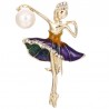 Ballerina - broche de cristal
