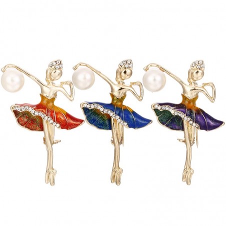 Ballerina - broche de cristal