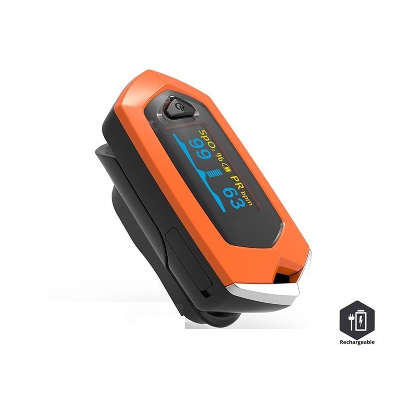 Oximeter pulso de dedo - monitor de frequência cardíaca - recarregável Oximeter pulso de dedo - monitor de frequência cardíaca - recarregável