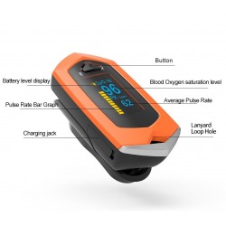 Oximeter pulso de dedo - monitor de frequência cardíaca - recarregável