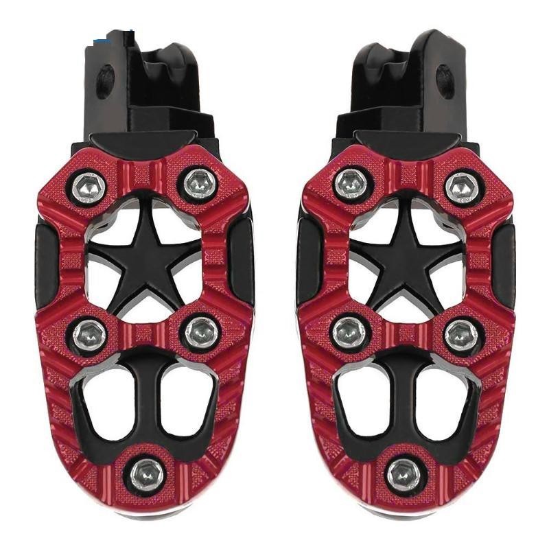 Suportes de pés de metal de motocicleta universal com mola 8mm 2 pcs