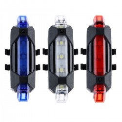 Luz traseira do aviso da segurança da bicicleta recarregável USB